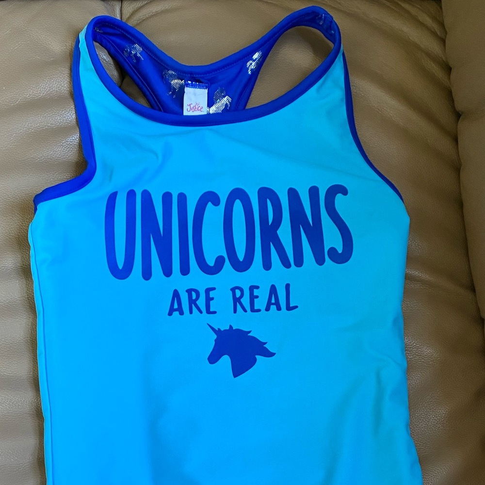 Reversible unicorn swimsuit